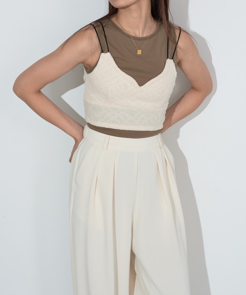 Lui's（ルイス）の「ふくれチュールビスチェ（ベスト・レディース・ブラック/オフホワイト・FREE）」の3枚目の写真