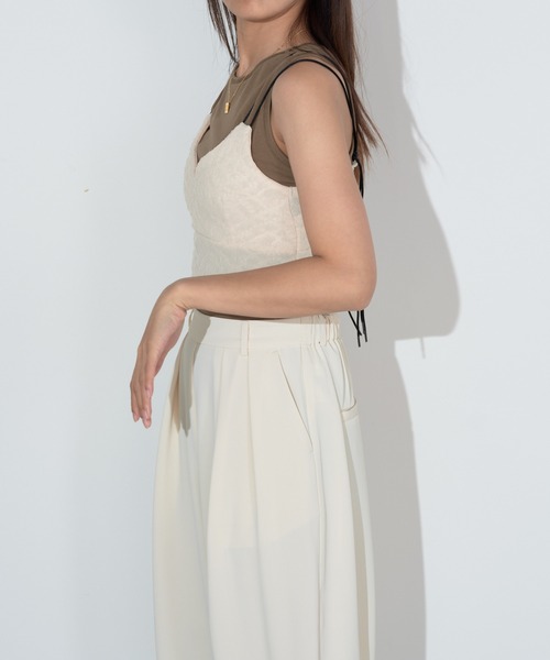 Lui's（ルイス）の「ふくれチュールビスチェ（ベスト・レディース・ブラック/オフホワイト・FREE）」の6枚目の写真