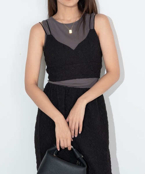 Lui's（ルイス）の「ふくれチュールビスチェ（ベスト・レディース・ブラック/オフホワイト・FREE）」の11枚目の写真