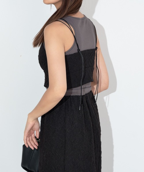 Lui's（ルイス）の「ふくれチュールビスチェ（ベスト・レディース・ブラック/オフホワイト・FREE）」の13枚目の写真