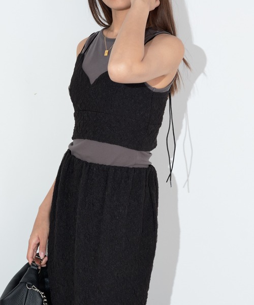 Lui's（ルイス）の「ふくれチュールビスチェ（ベスト・レディース・ブラック/オフホワイト・FREE）」の14枚目の写真