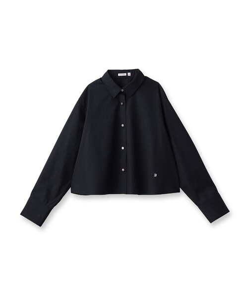 DRESSTERIOR(ドレステリア)の「【UVカット/接触冷感/防シワ】ブロードクロップドシャツ(シャツ/ブラウス・レディース・オフホワイト/ブラック・38/36/34)」の13枚目の写真
