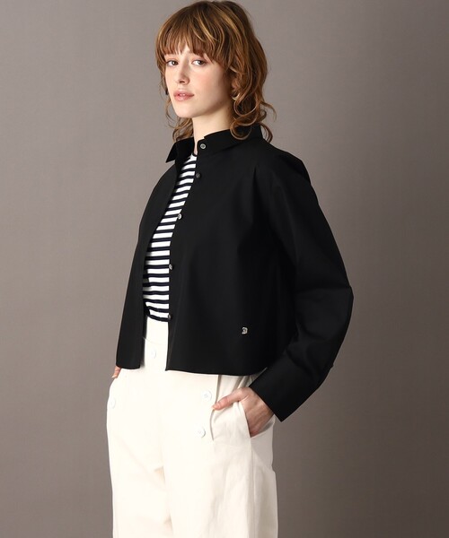 DRESSTERIOR(ドレステリア)の「【UVカット/接触冷感/防シワ】ブロードクロップドシャツ(シャツ/ブラウス・レディース・オフホワイト/ブラック・38/36/34)」の17枚目の写真