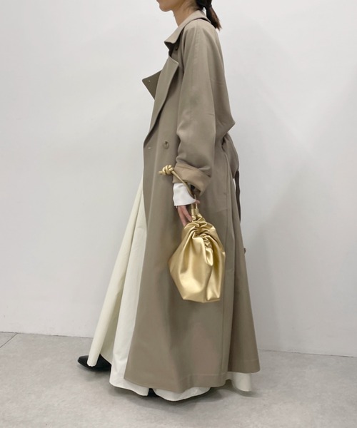 Omekashi(オメカシ)の「オーバーロングトレンチコート(トレンチコート・レディース・モカ/ベージュ・36/38)」の4枚目の写真