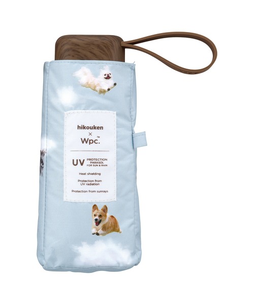 Wpc.(ダブリュピーシー)の「★飛行犬×Wpc. 空飛ぶ遮光ワンブレラ ミニ 日傘 折りたたみ 晴雨兼用(折りたたみ傘・レディース・ベージュ/サックスブルー・FREE)」の5枚目の写真