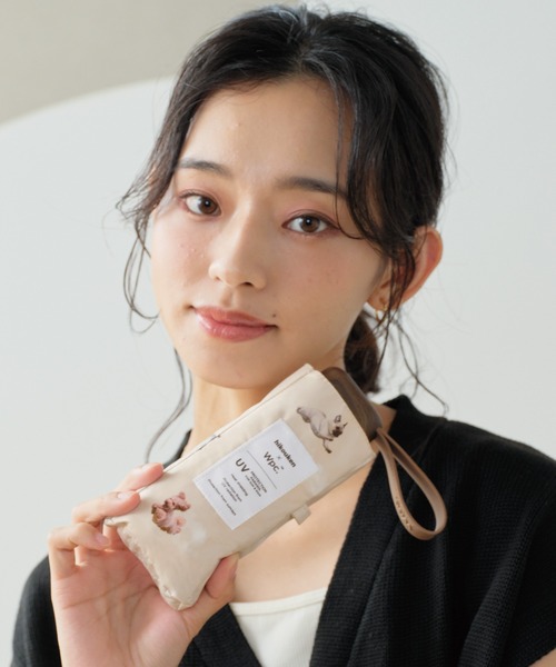 Wpc.(ダブリュピーシー)の「★飛行犬×Wpc. 空飛ぶ遮光ワンブレラ ミニ 日傘 折りたたみ 晴雨兼用(折りたたみ傘・レディース・ベージュ/サックスブルー・FREE)」の7枚目の写真