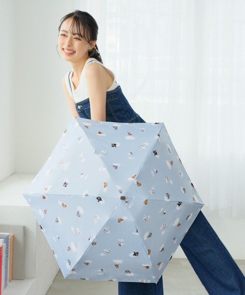 Wpc.(ダブリュピーシー)の「★飛行犬×Wpc. 空飛ぶ遮光ワンブレラ ミニ 日傘 折りたたみ 晴雨兼用(折りたたみ傘・レディース・ベージュ/サックスブルー・FREE)」の13枚目の写真