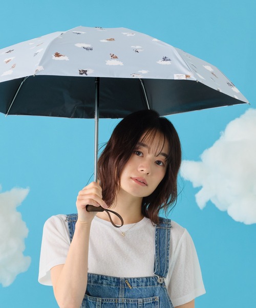 Wpc.(ダブリュピーシー)の「★飛行犬×Wpc. 空飛ぶ遮光ワンブレラ ミニ 日傘 折りたたみ 晴雨兼用(折りたたみ傘・レディース・ベージュ/サックスブルー・FREE)」の15枚目の写真