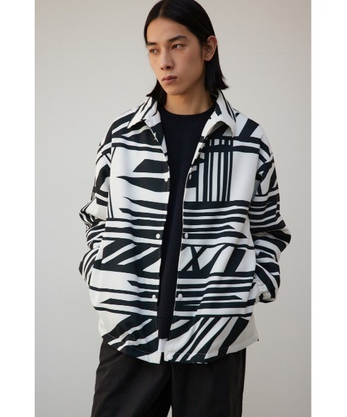 セール】幾何学総柄コーチジャケット（ブルゾン）｜AZUL BY MOUSSY