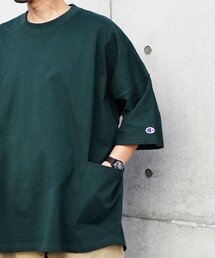 【SHIPS any別注】Champion: ドルマン キャンプポケット Tシャツ 25SS◇