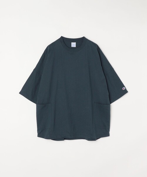 SHIPS any別注】Champion: ドルマン キャンプポケット Tシャツ