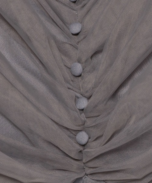 mysty woman(ミスティウーマン)の「チュールボリュームブラウス 108215(Tシャツ/カットソー・レディース・アイボリー/ライトグリーン/チャコールグレー・FREE)」の18枚目の写真