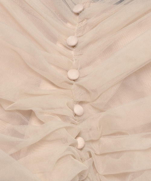 mysty woman(ミスティウーマン)の「チュールボリュームブラウス 108215(Tシャツ/カットソー・レディース・アイボリー/ライトグリーン/チャコールグレー・FREE)」の21枚目の写真