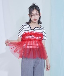 チュールフリルベアビスチェ