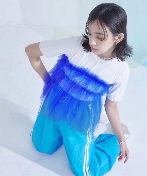 miette（ミエット）の「チュールフリルベアビスチェ（チューブトップ・レディース・レッド/ブラック/ブルー・FREE）」の13枚目の写真