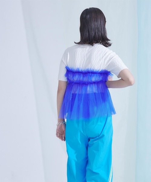 miette（ミエット）の「チュールフリルベアビスチェ（チューブトップ・レディース・レッド/ブラック/ブルー・FREE）」の14枚目の写真