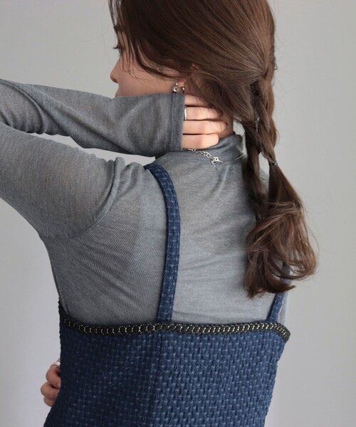 fredy emue（フレディエミュ）の「シアーテレコタートルネックプルオーバー（Tシャツ/カットソー・レディース・アイボリー/サックスブルー/チャコールグレー/イエロー・38）」の13枚目の写真