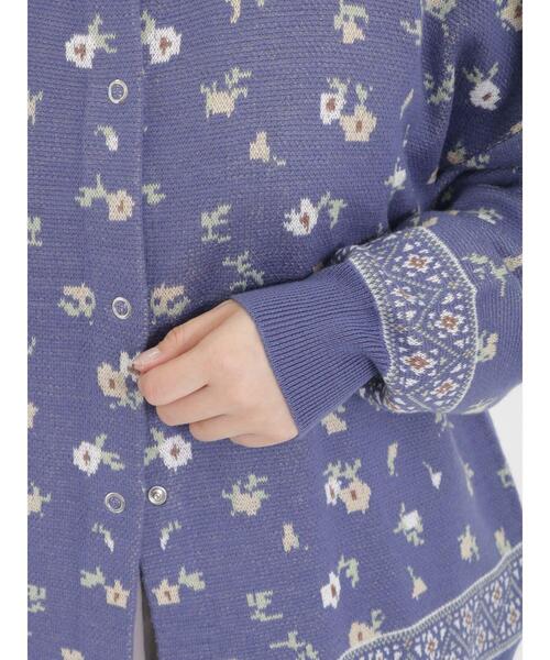 Samansa Mos2(サマンサ モスモス)の「花柄ドットボタンカーディガン(カーディガン/ボレロ・レディース・ベージュ/キナリ/ブルー/ブラック・F)」の21枚目の写真