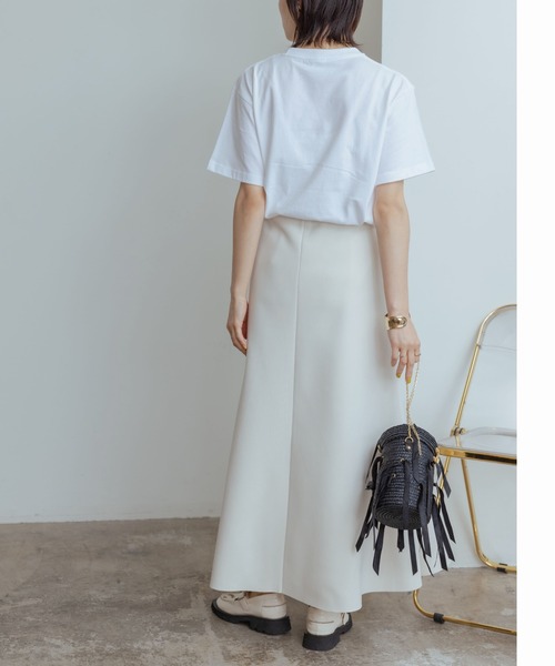 Eimee Law(エイミーロウ)の「アーチロゴ ラバーTシャツ(Tシャツ/カットソー・レディース・チャコールグレー/オフホワイト/ホワイト系/グレー系・S/M)」の13枚目の写真