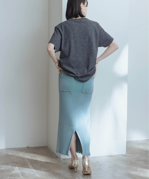 Eimee Law(エイミーロウ)の「アーチロゴ ラバーTシャツ(Tシャツ/カットソー・レディース・チャコールグレー/オフホワイト/ホワイト系/グレー系・S/M)」の16枚目の写真