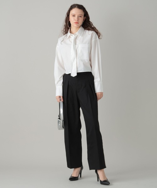 FOREVER 21（フォーエバー トゥエンティーワン）の「【2024SS】サイドラインハイウエストパンツ（その他パンツ・レディース・グレー/ブラック・FREE）」の10枚目の写真