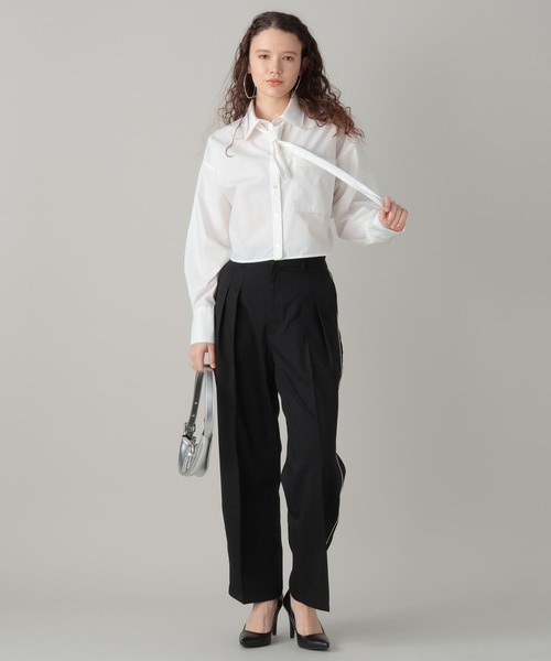 FOREVER 21（フォーエバー トゥエンティーワン）の「【2024SS】サイドラインハイウエストパンツ（その他パンツ・レディース・グレー/ブラック・FREE）」の11枚目の写真