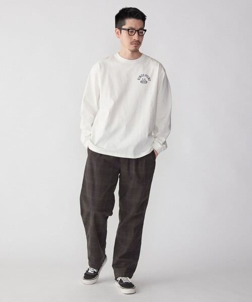 SHIPS(シップス)の「KINGS POINT: ロゴ プリント 長袖 Tシャツ(Tシャツ/カットソー・メンズ・ライトブルー/ダークグレー/ナチュラル・SMALL/MEDIUM/LARGE/X-LARGE)」の4枚目の写真