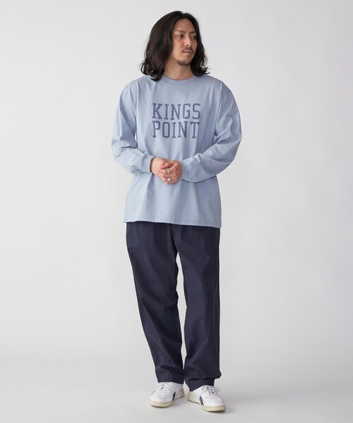 SHIPS(シップス)の「KINGS POINT: ロゴ プリント 長袖 Tシャツ(Tシャツ/カットソー・メンズ・ライトブルー/ダークグレー/ナチュラル・SMALL/MEDIUM/LARGE/X-LARGE)」の8枚目の写真