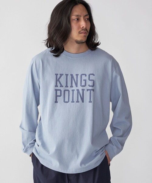 SHIPS(シップス)の「KINGS POINT: ロゴ プリント 長袖 Tシャツ(Tシャツ/カットソー・メンズ・ライトブルー/ダークグレー/ナチュラル・SMALL/MEDIUM/LARGE/X-LARGE)」の12枚目の写真