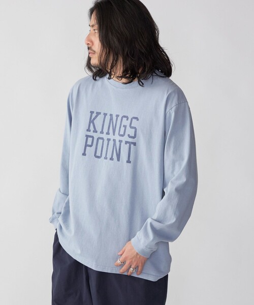 SHIPS(シップス)の「KINGS POINT: ロゴ プリント 長袖 Tシャツ(Tシャツ/カットソー・メンズ・ライトブルー/ダークグレー/ナチュラル・SMALL/MEDIUM/LARGE/X-LARGE)」の13枚目の写真
