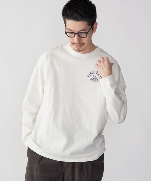 SHIPS(シップス)の「KINGS POINT: ロゴ プリント 長袖 Tシャツ(Tシャツ/カットソー・メンズ・ライトブルー/ダークグレー/ナチュラル・SMALL/MEDIUM/LARGE/X-LARGE)」の17枚目の写真