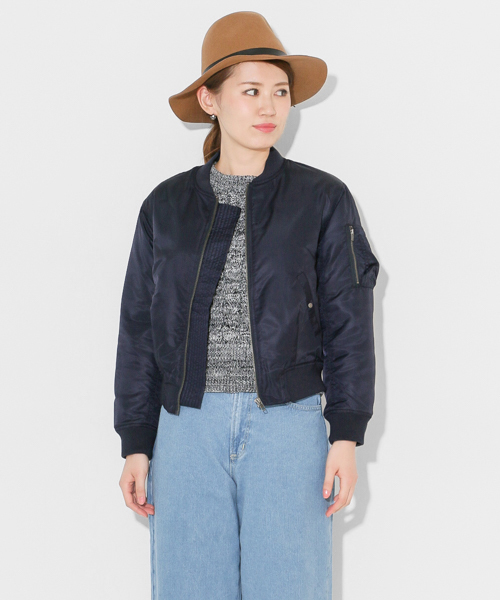 SENSE OF PLACE by URBAN RESEARCH（センスオブプレイスバイアーバンリサーチ）の「TUT コンパクトMA-1（MA-1・レディース・ネイビー/カーキ/グレー/ブラック・FREE）」の5枚目の写真