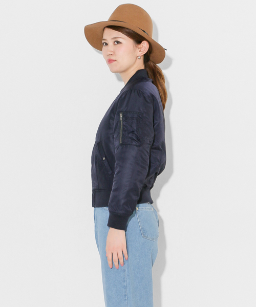 SENSE OF PLACE by URBAN RESEARCH（センスオブプレイスバイアーバンリサーチ）の「TUT コンパクトMA-1（MA-1・レディース・ネイビー/カーキ/グレー/ブラック・FREE）」の6枚目の写真