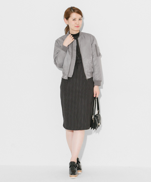 SENSE OF PLACE by URBAN RESEARCH（センスオブプレイスバイアーバンリサーチ）の「TUT コンパクトMA-1（MA-1・レディース・ネイビー/カーキ/グレー/ブラック・FREE）」の12枚目の写真