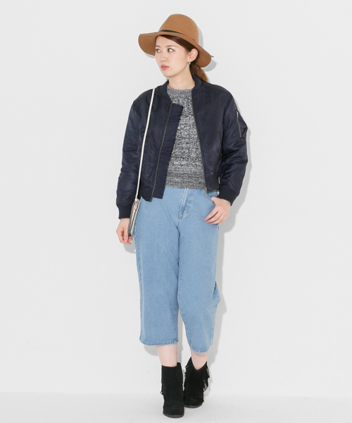 SENSE OF PLACE by URBAN RESEARCH（センスオブプレイスバイアーバンリサーチ）の「TUT コンパクトMA-1（MA-1・レディース・ネイビー/カーキ/グレー/ブラック・FREE）」の14枚目の写真