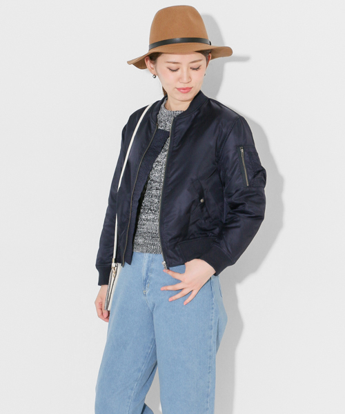 SENSE OF PLACE by URBAN RESEARCH（センスオブプレイスバイアーバンリサーチ）の「TUT コンパクトMA-1（MA-1・レディース・ネイビー/カーキ/グレー/ブラック・FREE）」の22枚目の写真