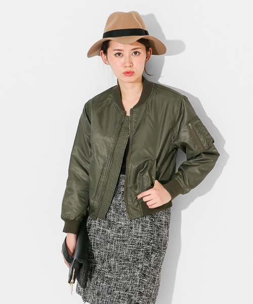 SENSE OF PLACE by URBAN RESEARCH（センスオブプレイスバイアーバンリサーチ）の「TUT コンパクトMA-1（MA-1・レディース・ネイビー/カーキ/グレー/ブラック・FREE）」の21枚目の写真