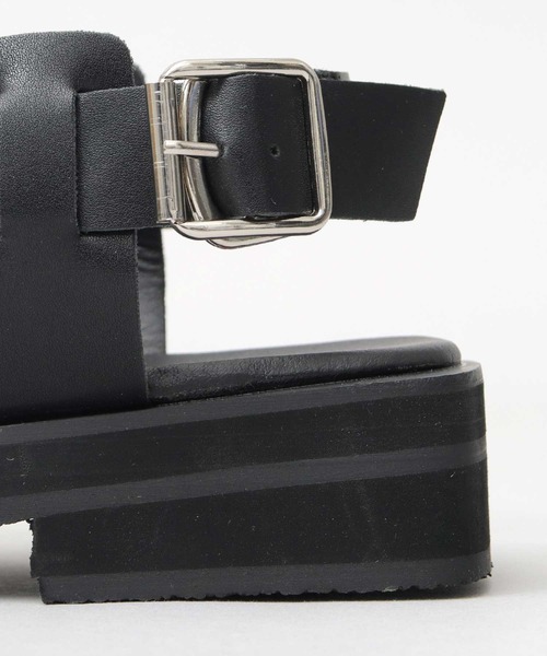 glabella（グラベラ）の「スクエアカットソール 2連ストラップ クロスバンド ストラップサンダル（サンダル・メンズ・ブラック・S/M/L）」の14枚目の写真