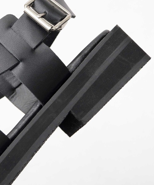 glabella（グラベラ）の「スクエアカットソール 2連ストラップ クロスバンド ストラップサンダル（サンダル・メンズ・ブラック・S/M/L）」の16枚目の写真