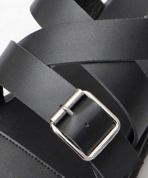 glabella（グラベラ）の「スクエアカットソール 2連ストラップ クロスバンド ストラップサンダル（サンダル・メンズ・ブラック・S/M/L）」の17枚目の写真