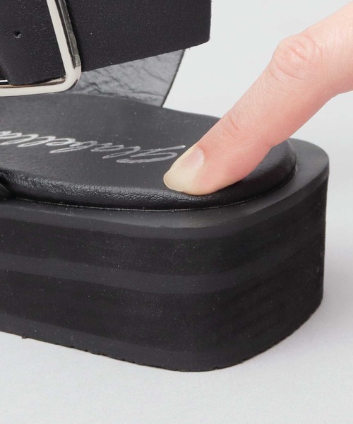 glabella（グラベラ）の「スクエアカットソール 2連ストラップ クロスバンド ストラップサンダル（サンダル・メンズ・ブラック・S/M/L）」の20枚目の写真