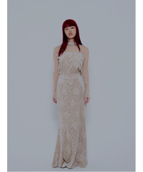 AMAIL(アマイル)の「Paypuri long skirt(スカート・レディース・ベージュ/ブラウン・M/S)」の3枚目の写真