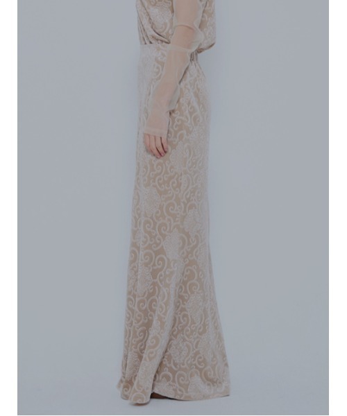 AMAIL(アマイル)の「Paypuri long skirt(スカート・レディース・ベージュ/ブラウン・M/S)」の7枚目の写真