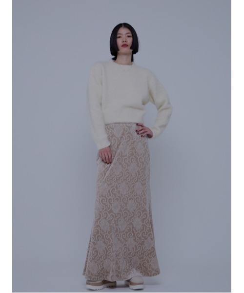 AMAIL(アマイル)の「Paypuri long skirt(スカート・レディース・ベージュ/ブラウン・M/S)」の9枚目の写真