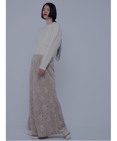 AMAIL(アマイル)の「Paypuri long skirt(スカート・レディース・ベージュ/ブラウン・M/S)」の10枚目の写真