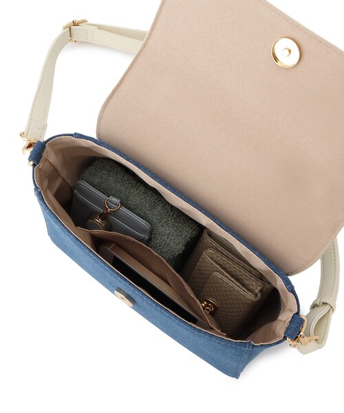 SHOO・LA・RUE（シューラルー）の「◆飾り金具フラップショルダーバッグ（ショルダーバッグ・レディース・ブラック/ピンク系/ブルー系その他5・00）」の12枚目の写真