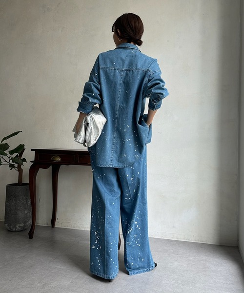 DouDou（ドゥドゥ）の「ペイントタックデニム（デニムパンツ）」 - WEAR