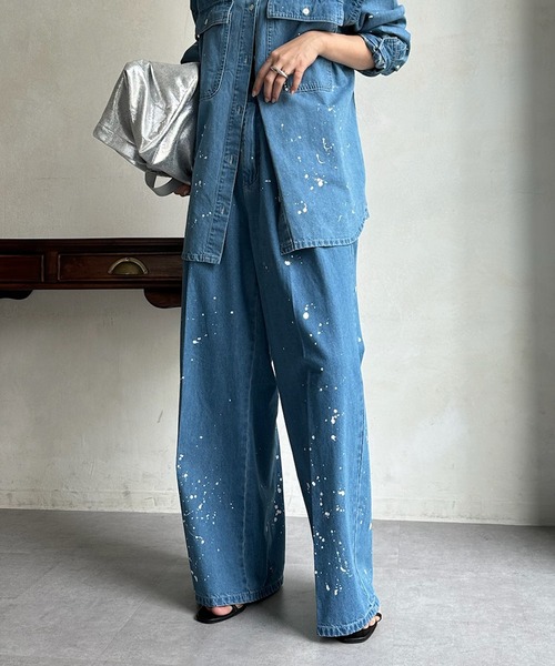 DouDou（ドゥドゥ）の「ペイントタックデニム（デニムパンツ）」 - WEAR