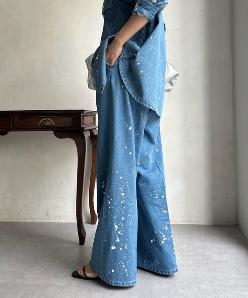 DouDou（ドゥドゥ）の「ペイントタックデニム（デニムパンツ）」 - WEAR