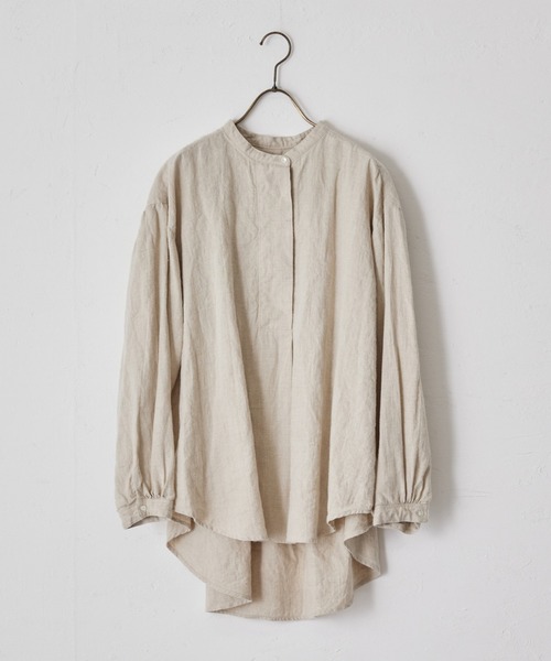 IKKUNA(イクナ)の「fly front shirt(シャツ/ブラウス・レディース・グレー系その他/ライラック/キナリ・1)」の2枚目の写真